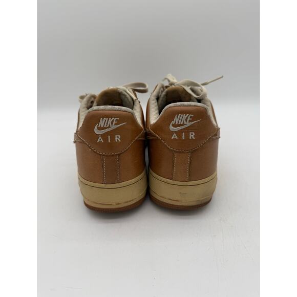 Nike Air Force 1 Low '05 Brown Tan Leather Mens 11.5 309096-222 Wheat Casual - Picture 4 of 6